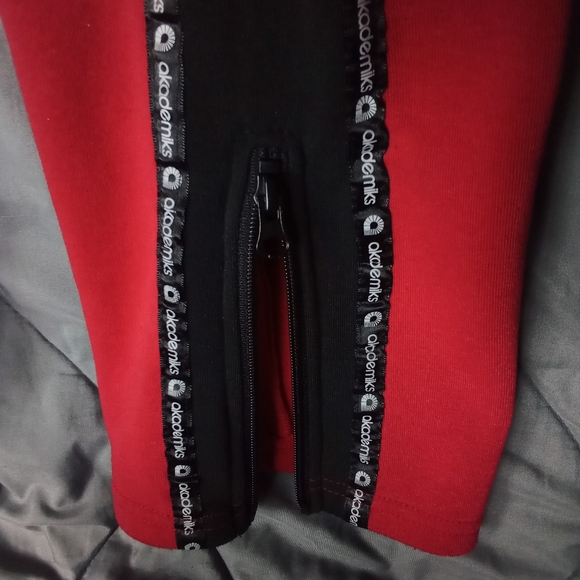 Women's akademiks Joggers Red & Black Sweatpants High Rise Elastic Waist Band - Picture 10 of 16